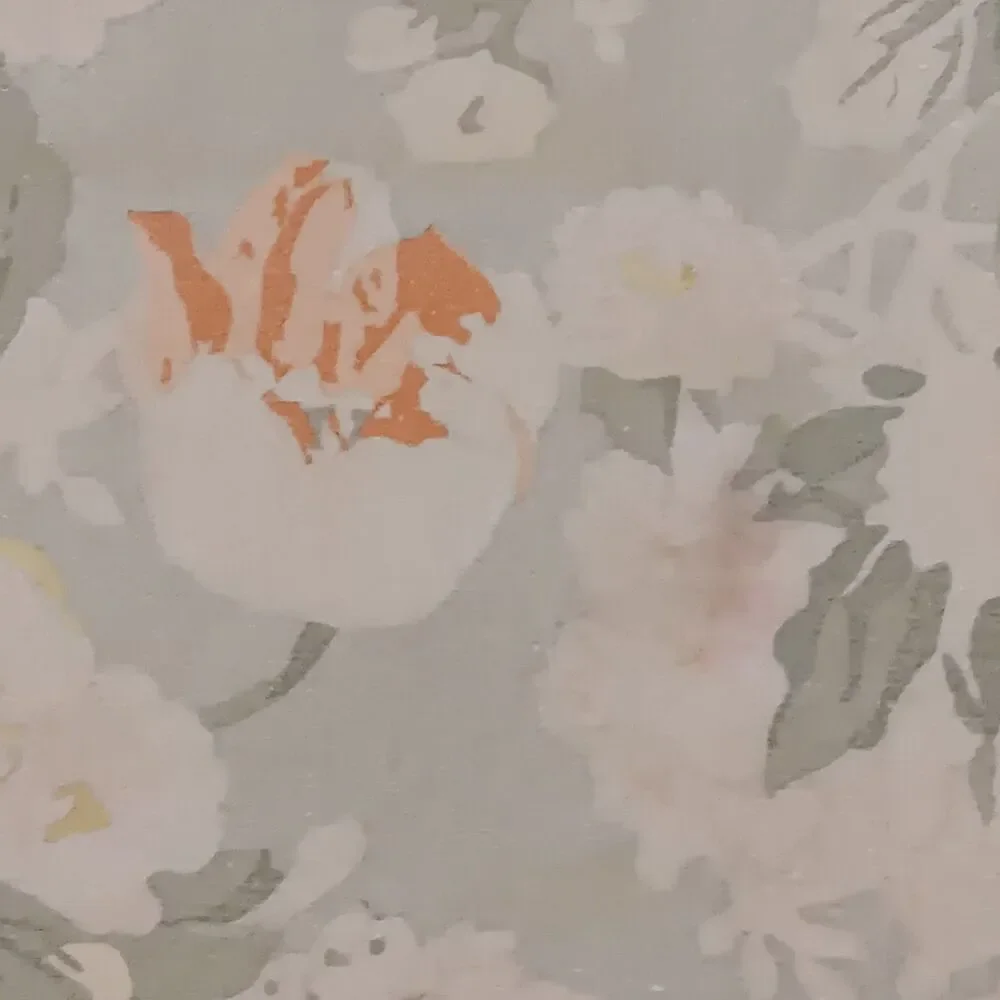 1 Pottery Barn Elora Pillow Cover Floral Paisley Linen Cotton Green Orange 24x24